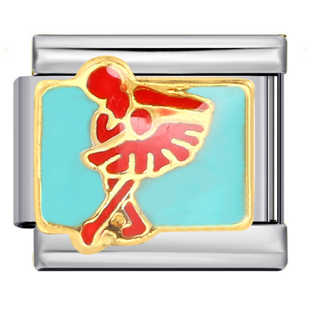 Wholesale Italian Charm Bracelet 9mm DIY Splicing Removable Sports Hobbies Stainless Steel Composable Bracelet