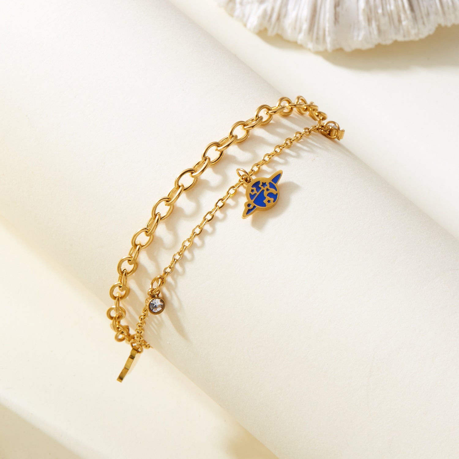 Wholesale  Stainless Steel Multi-accessories Double-layer Bracelet