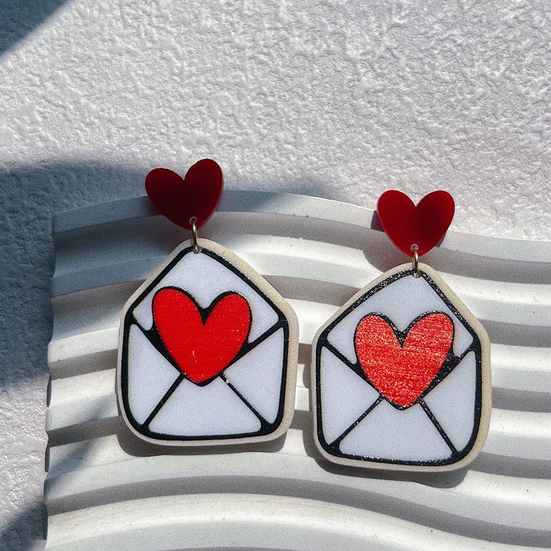 Wholesale Valentine's Day Love Acrylic Earrings