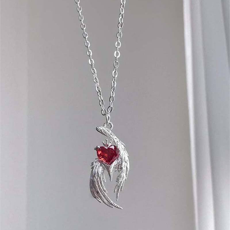 Wholesale Heart Red Apple  Necklace