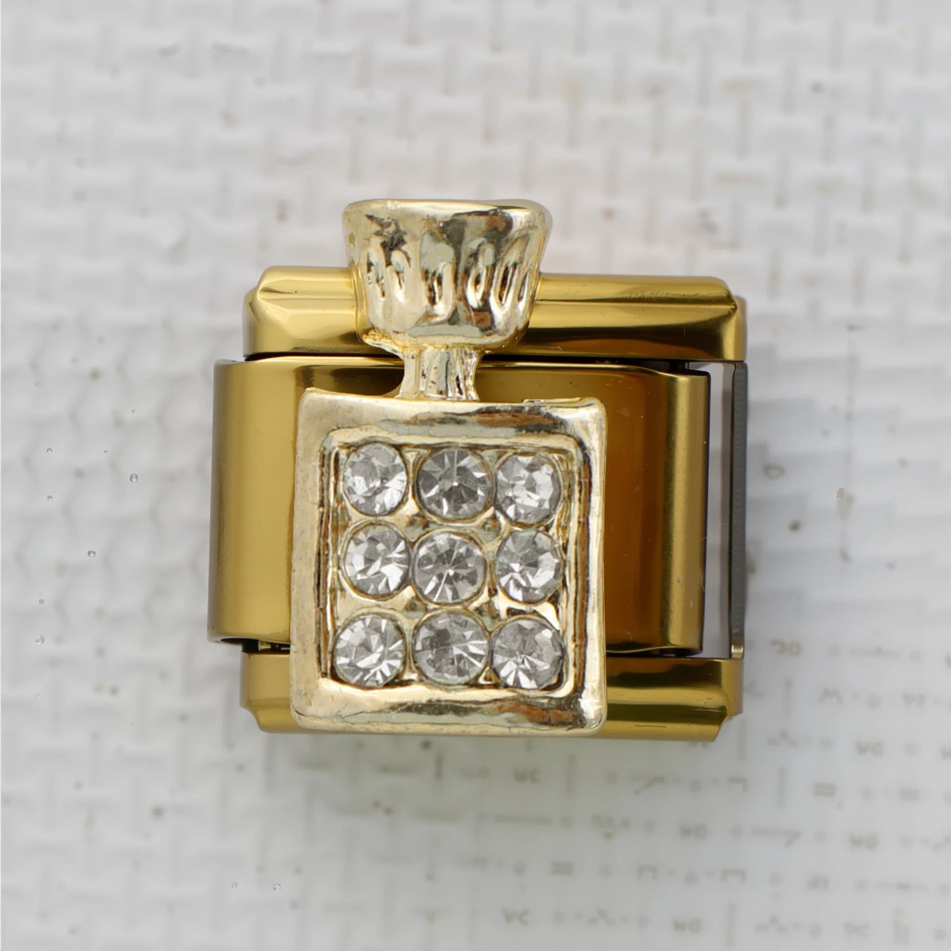 Wholesale 5pcs Italian Charm Bracelet 9mm DIY Splicing Perfume Bottle Bear Stainless Steel Composable Bracelet