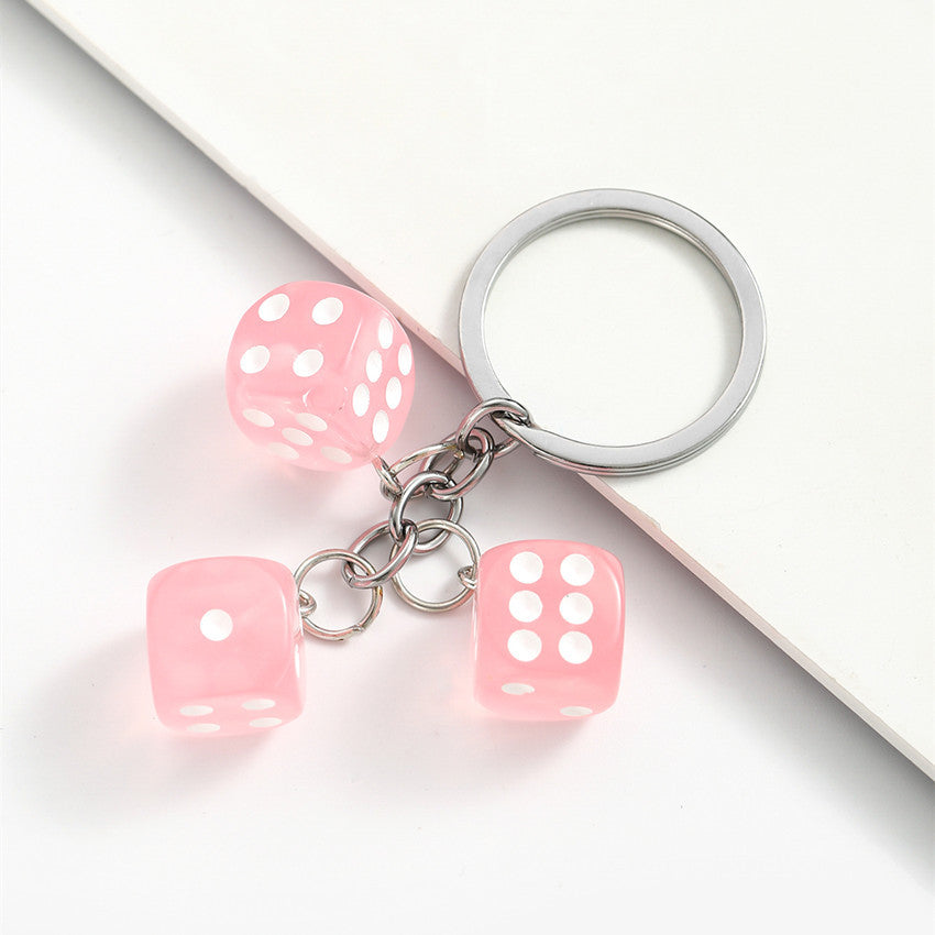Wholesale Resin dice keychain pendant