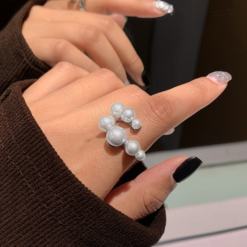 Wholesale  Unique Open Pearl Ring