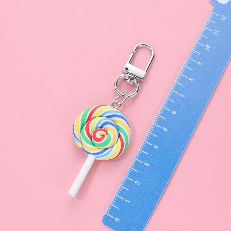 Wholesale Lollipop Plastic Keychain Cute Cartoon Colorful Lollipop Pendant ACC-KC-HuiMei001