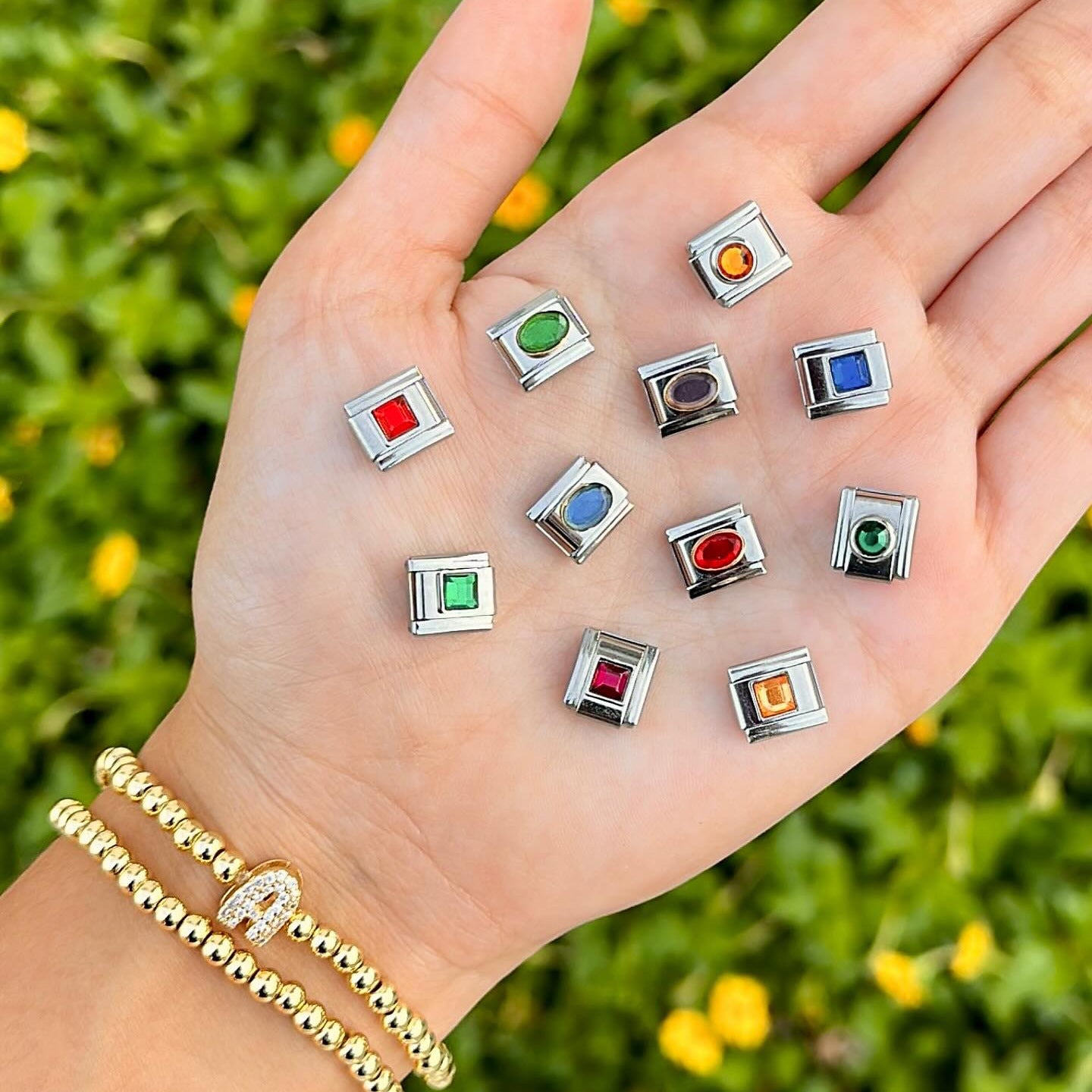 Wholesale Italian Beaded Bracelet 9mm DIY Splicing Removable Stainless Steel Combinable Bracelet