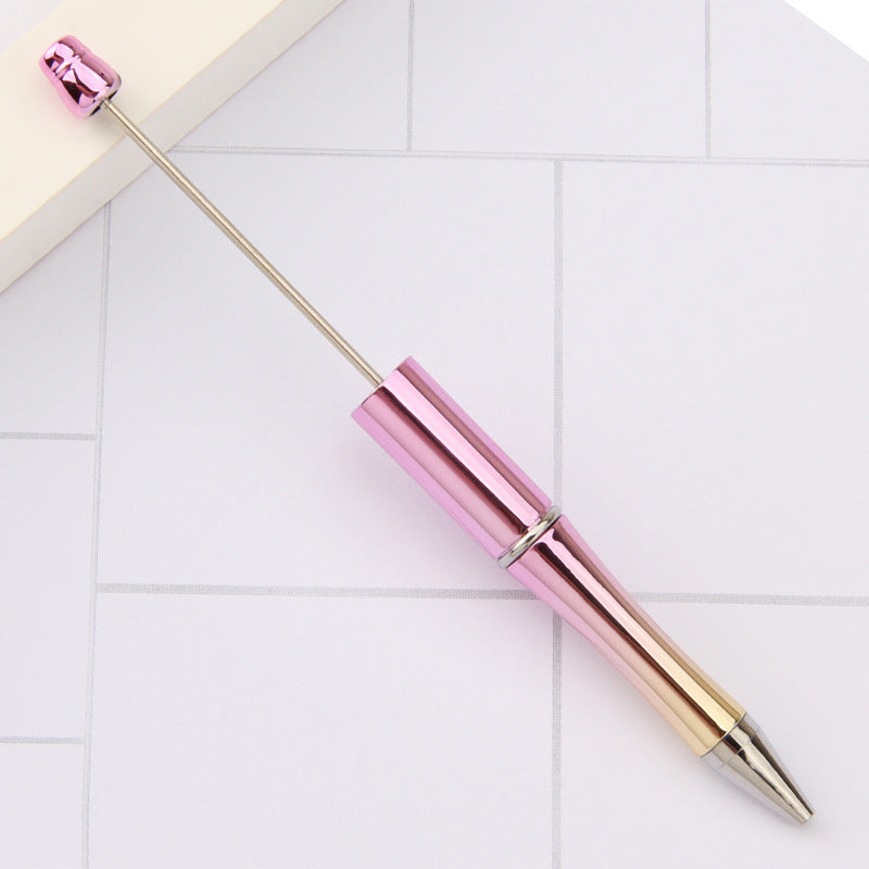 Wholesale 5PCS Beadable Pens UV Electroplated Plastic Gradient Color DIY Beaded Pens ACC-PN-JinBN014