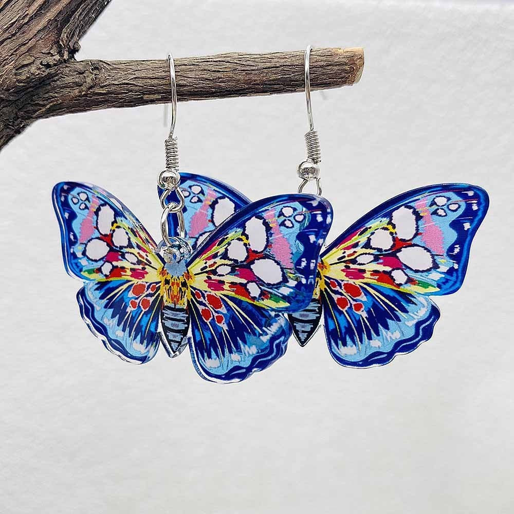 Wholesale Butterfly Colorful Retro Creative Earrings