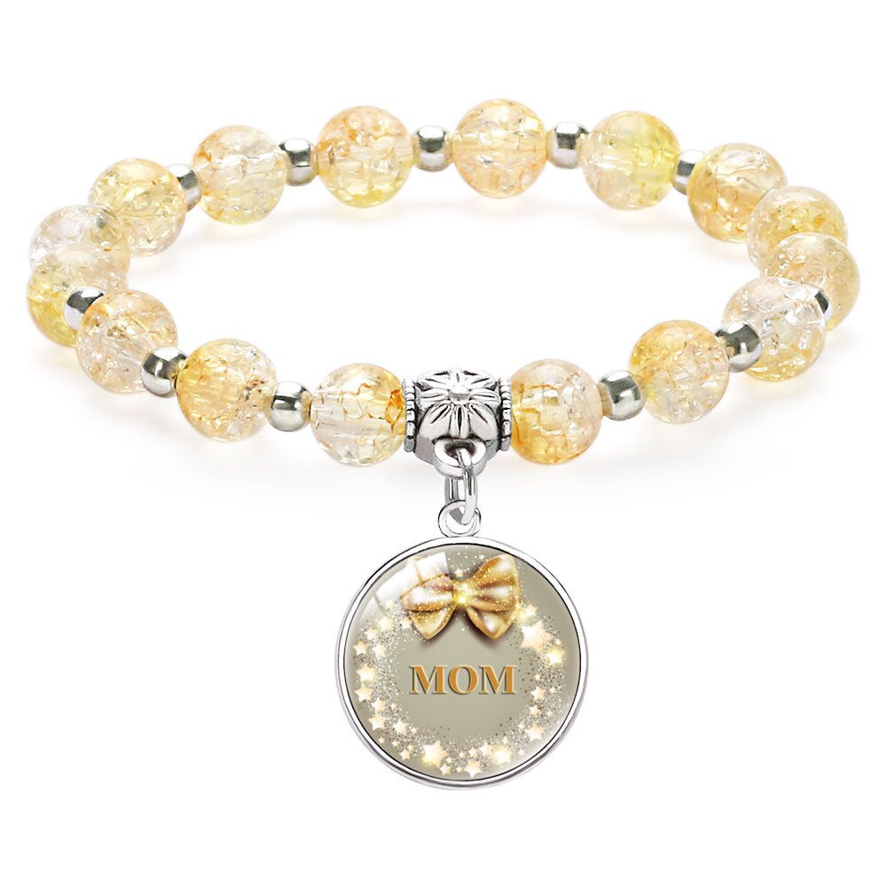 Wholesale  Mother's Day Bracelet Letter English Design Beaded Pendant Bracelet