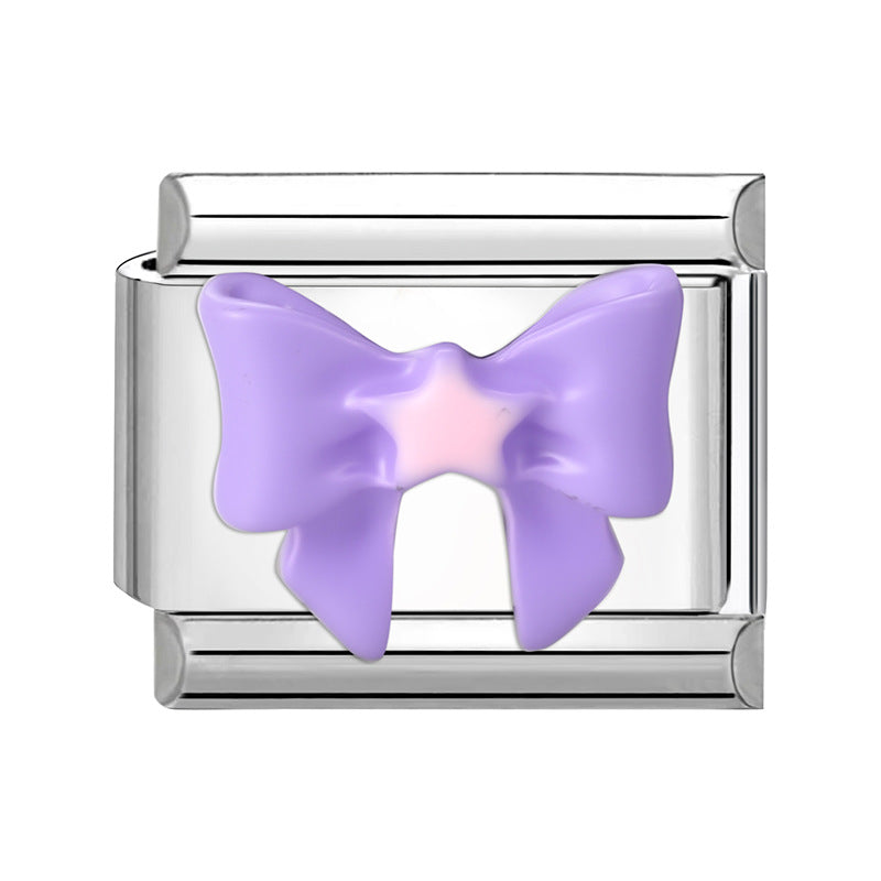 Wholesale 9mm Italian Charm Starter Bracelets DIY Bow Heart Stainless Steel Composable Bracelet