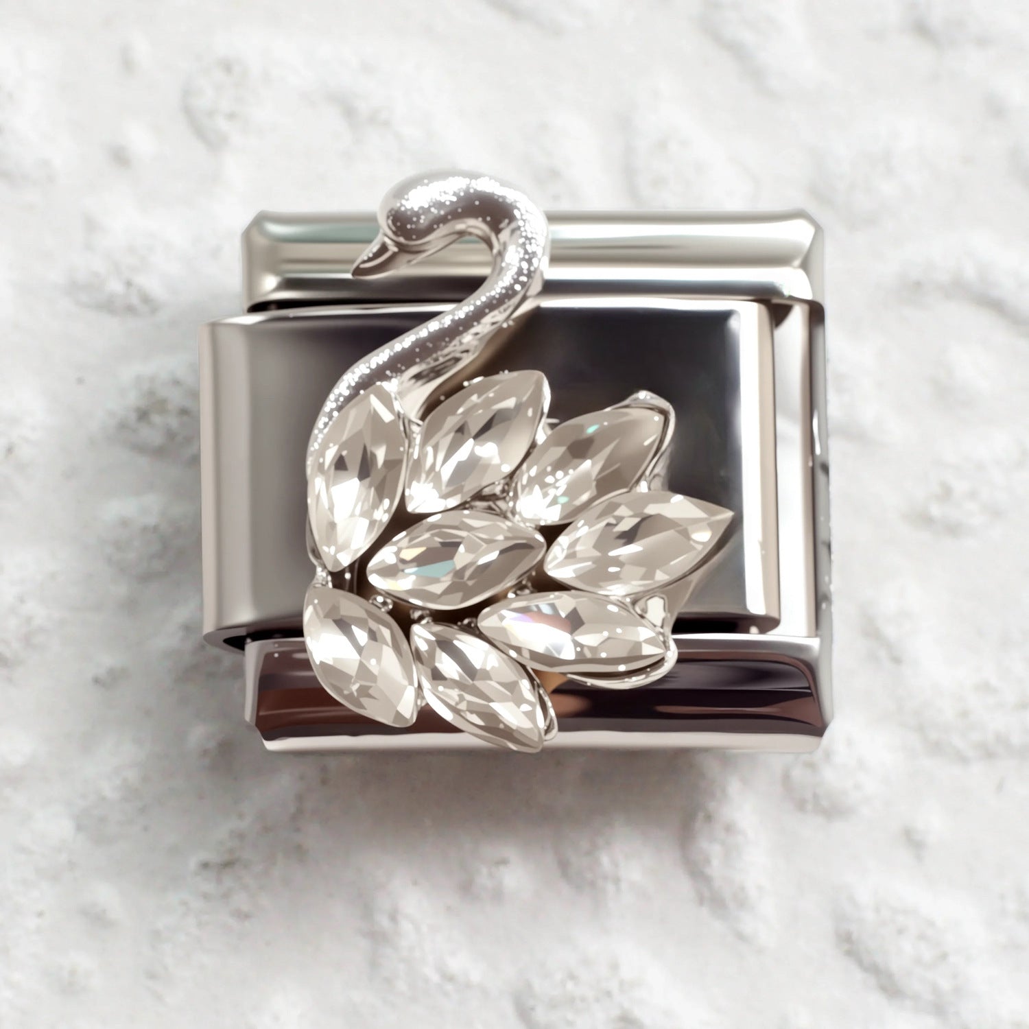 Wholesale Butterfly Flower Italian Charm Bracelet Stainless Steel Fashion Accessory Gift