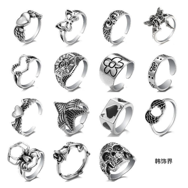 Wholesale Vintage cast distressed punk style ring