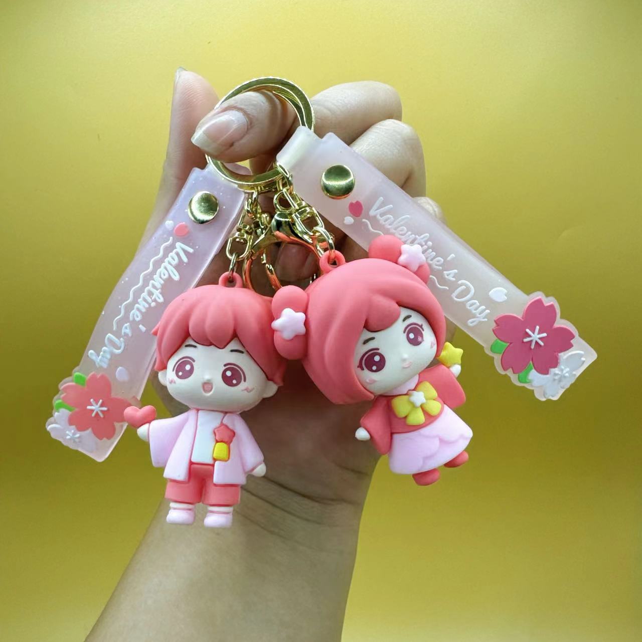Wholesale Cute Cherry Blossom Keychains ACC-KC-Qichu002