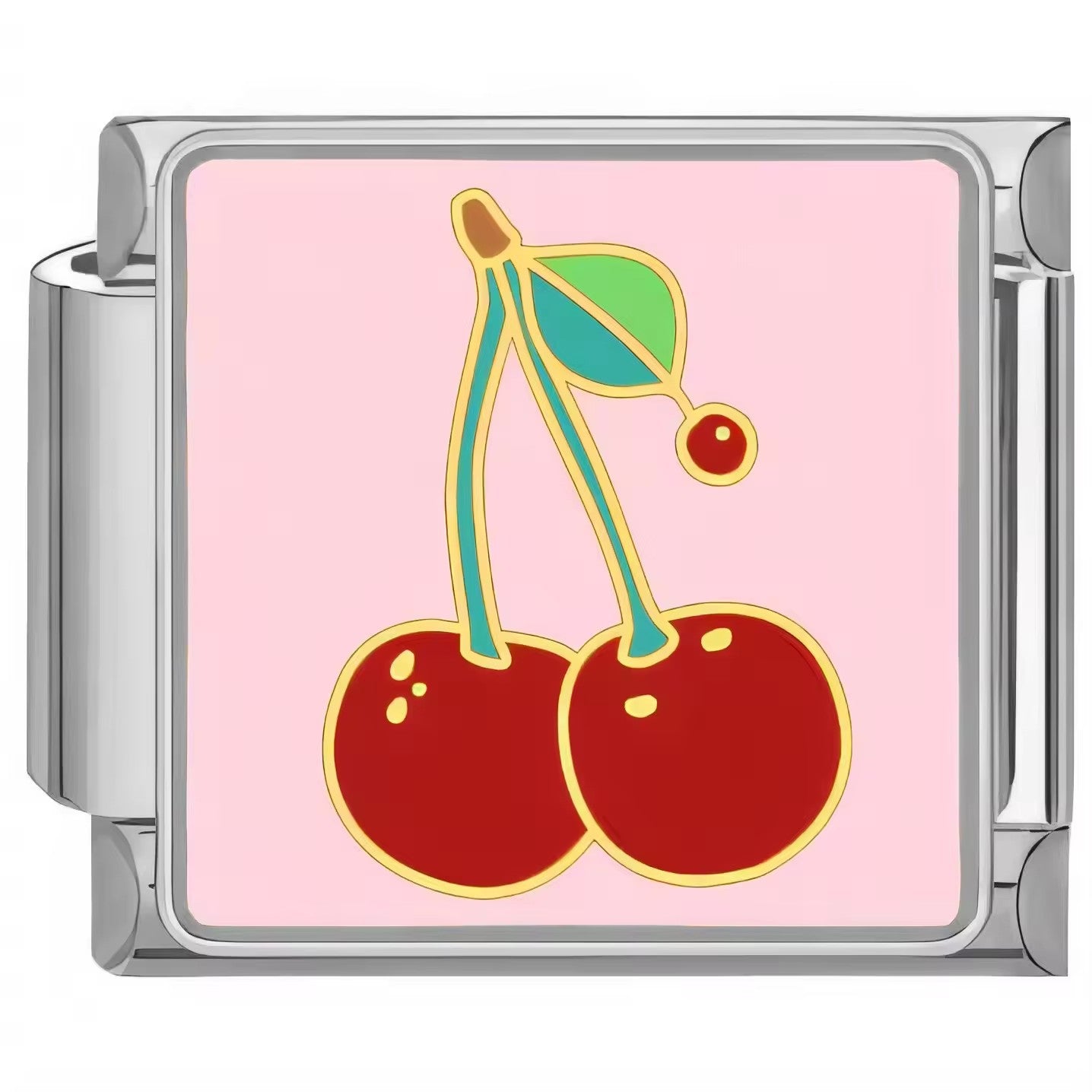 Wholesale Italian Charm Bracelet 9mm DIY Cherry Cute   Creative Stainless Steel Composable Bracelet