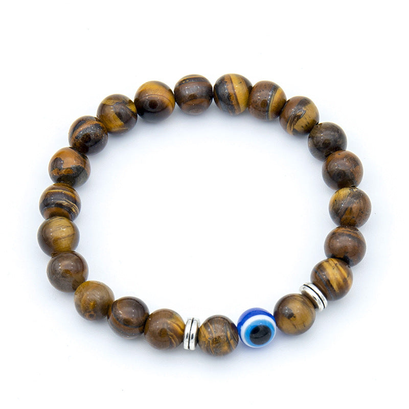 Wholesale 2pcs Devil's Eye Bracelet Blue Single Circle Tiger Eye Stone Bracelet ACC-BT-Xinc005