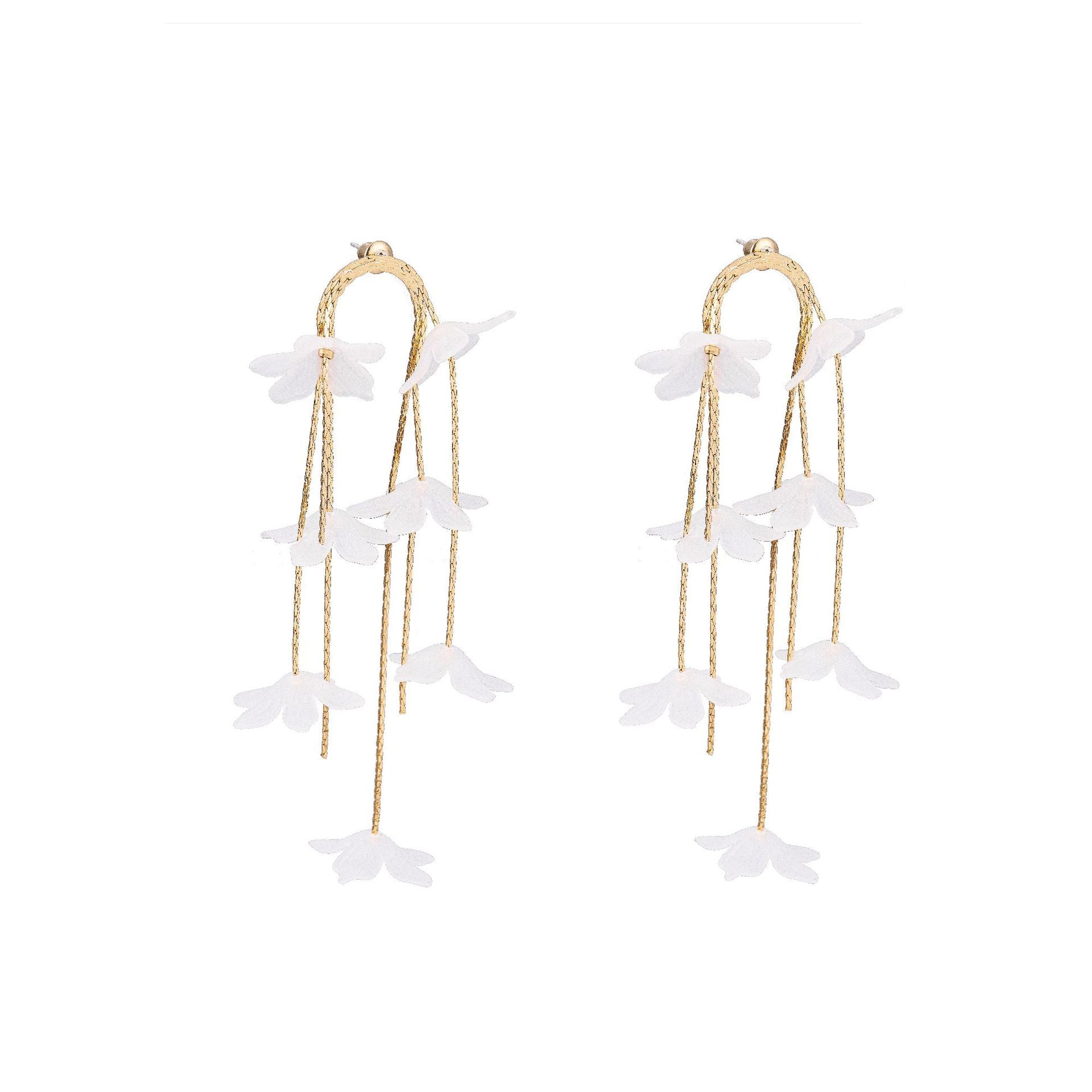 Wholesale Geometric Tassel Flower Earrings