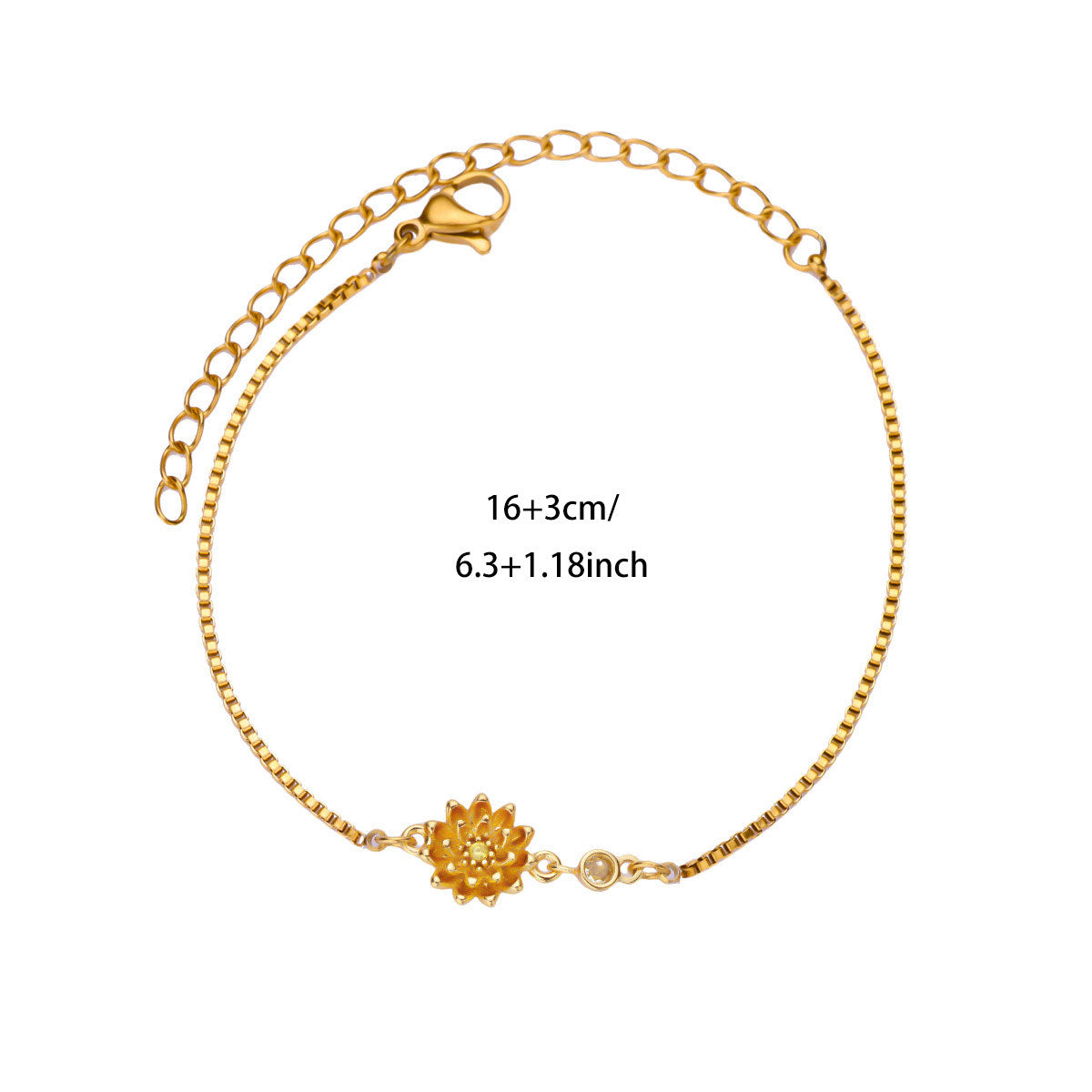 Wholesale Gold-plated December flower bracelet