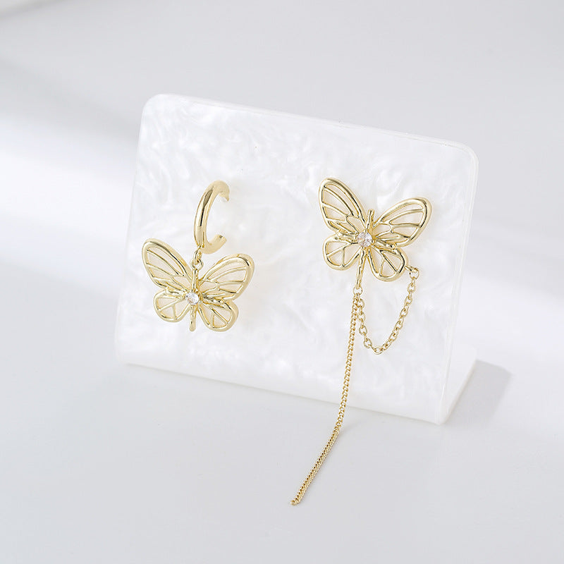 Wholesale cute earrings copper plated real gold earrings