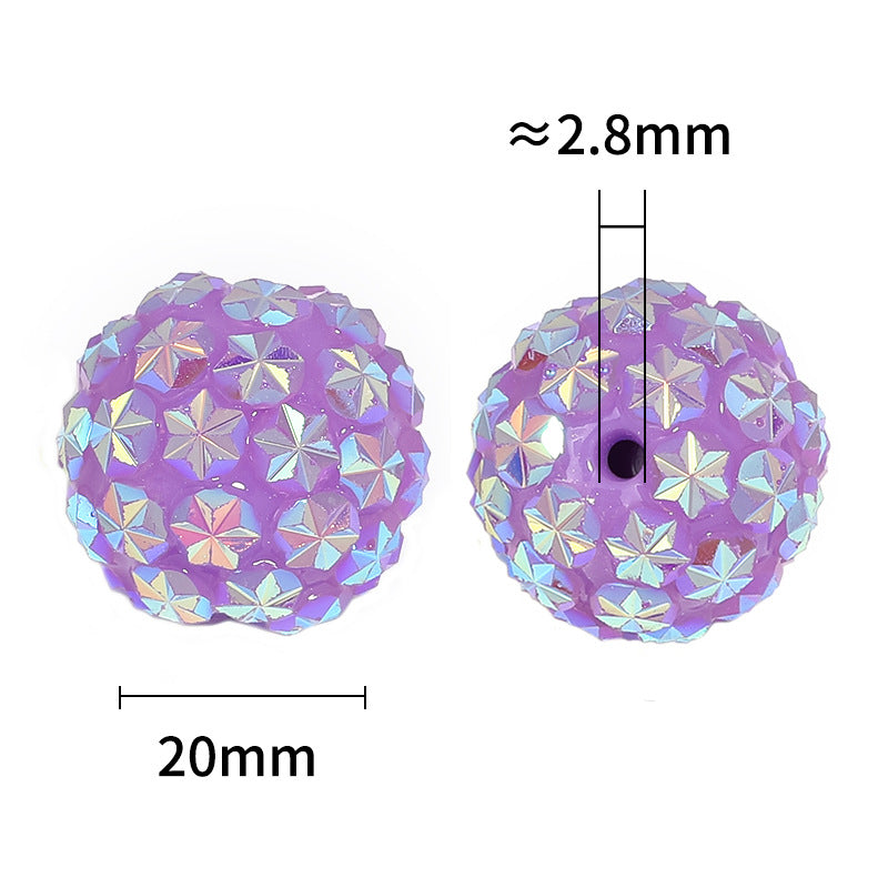 Wholesale 50pcs 20mm Snowflake Resin Diy Acrylic Beads Beaded Pen Accessories ACC-BDS-BLG142