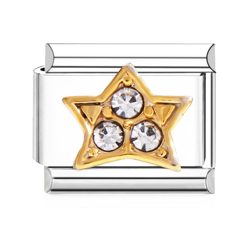 Wholesale 9mm Italian Charm Starter Bracelets DIY square Single Section Creative Stainless Steel Composable Bracelet