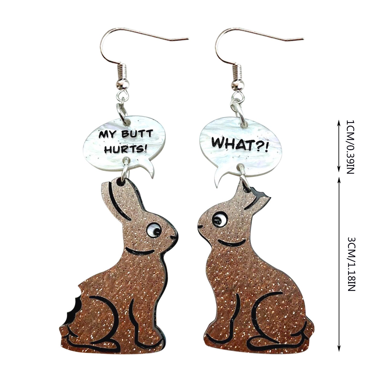 Wholesale creative Easter earrings popular acrylic rabbit conversation cartoon earrings