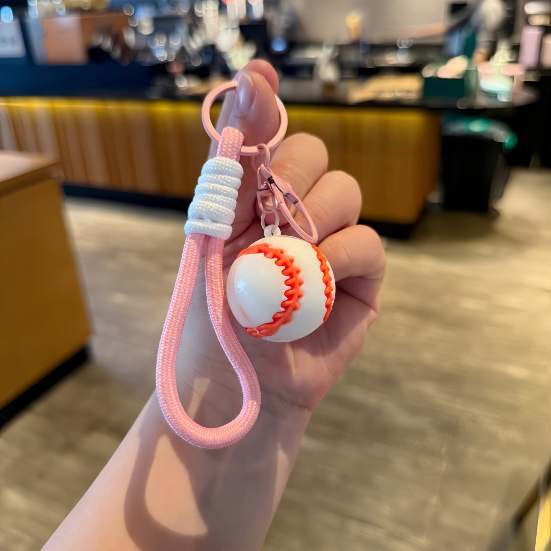 Wholesale Cartoon Sports Ball Keychains PVC Basketball Football Bag Charm for Boys
