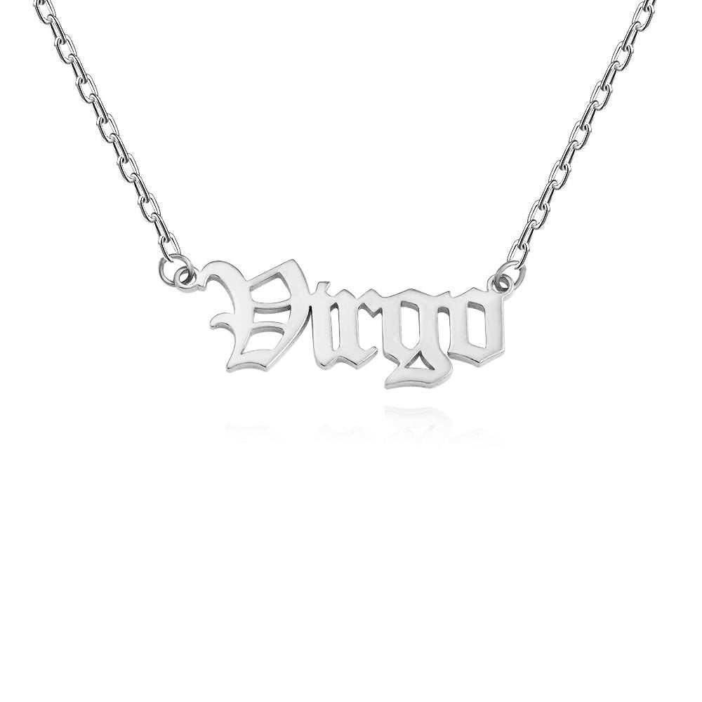 Wholesale Stainless Steel 12 Zodiac Letter Necklace ACC-NE-MiYi004