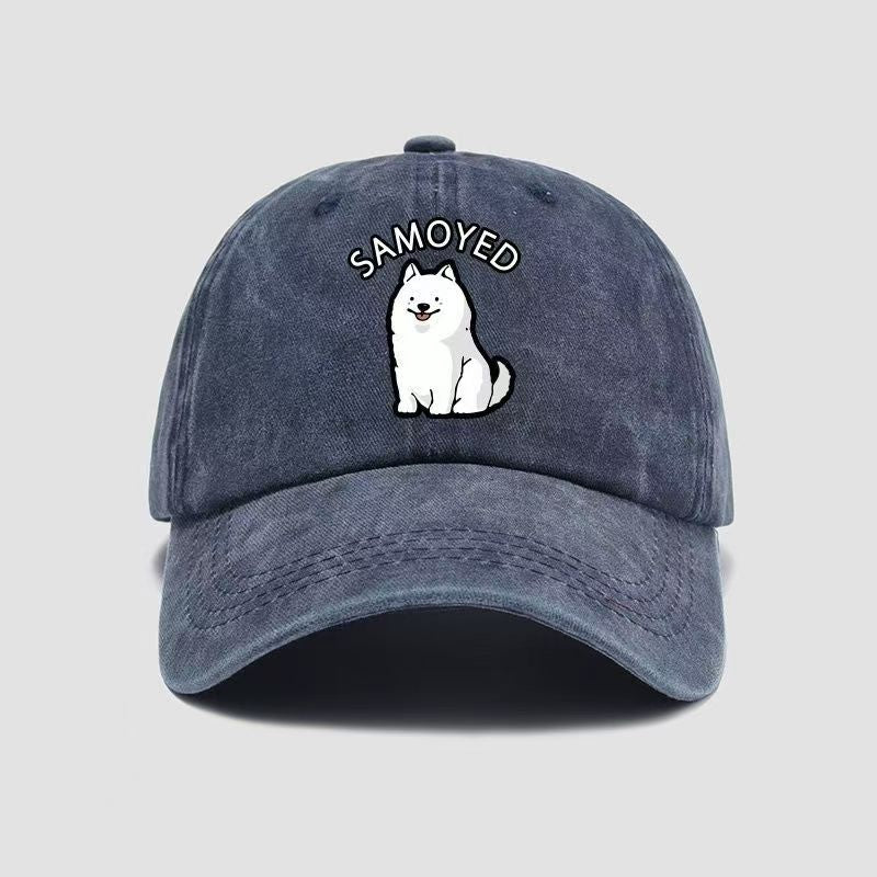 Wholesale puppy Samoyed cartoon baseball cap