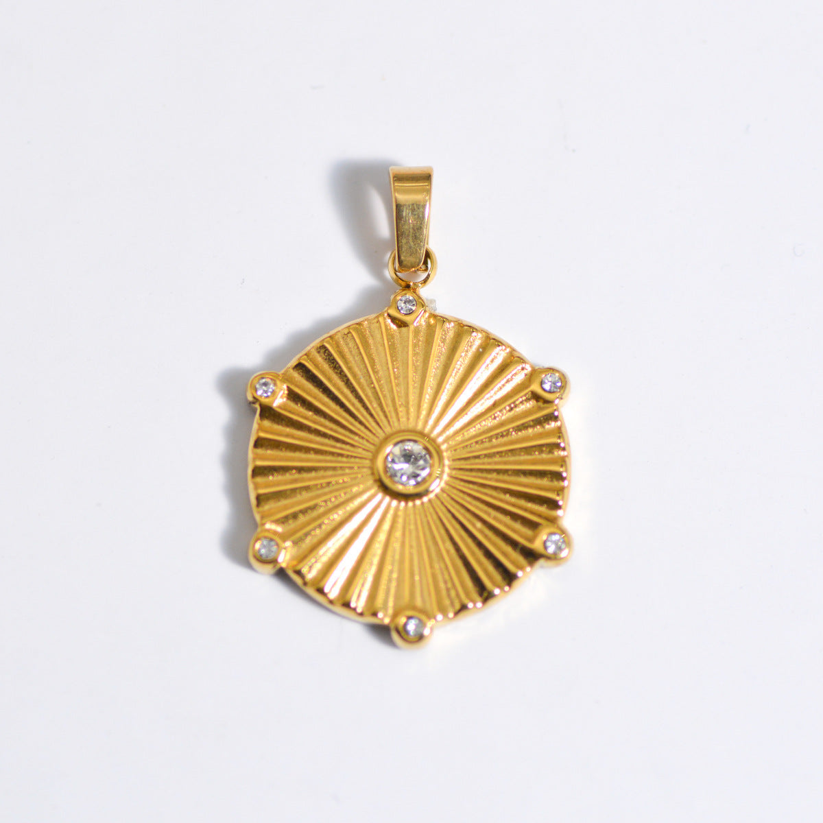 Wholesale Stylish Geometric Stainless Steel Necklace Pendant Natural Stone Drop DIY Jewelry Accessory For Layering And Gift