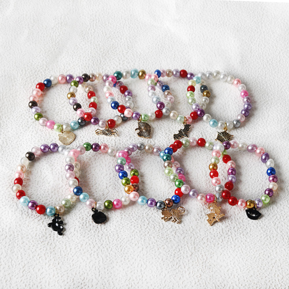 Wholesale Colorful Beaded Pumpkin Head Ghost Skull Halloween Bracelet ACC-BT-HX002