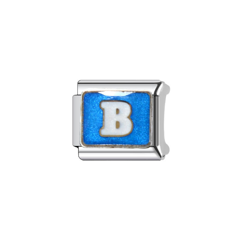 Wholesale Cross-border Hot Sale 26 Letter Word English Pattern Diy Module Bracelet Italian Handmade Free Combination ing
