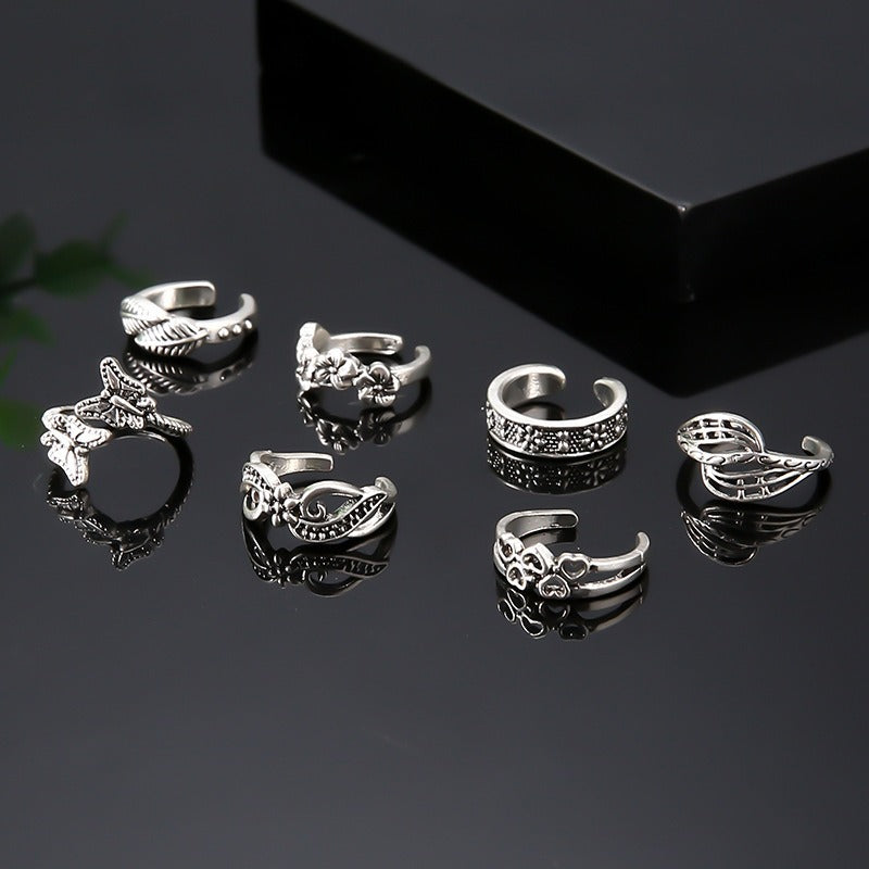 Wholesale  Retro Style Butterfly Pattern Love Leaf  Foot Ring