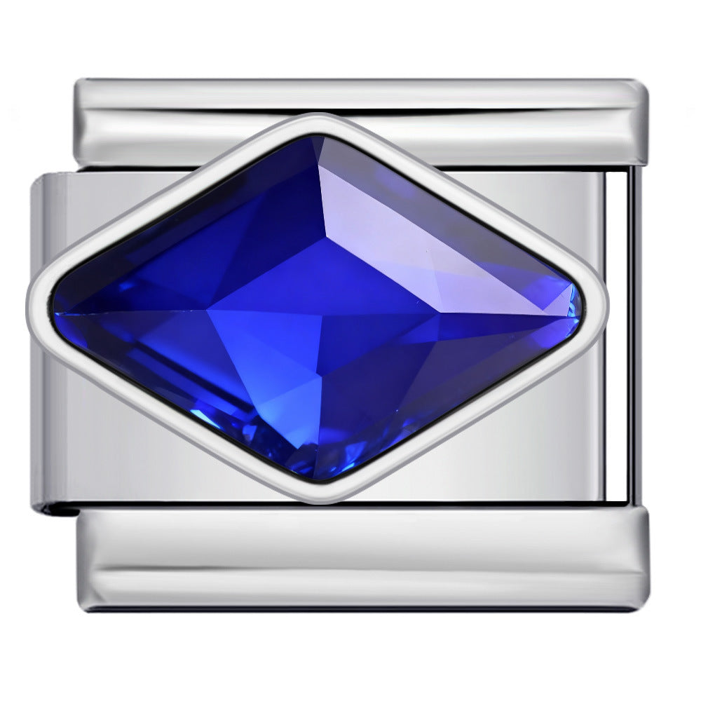 Wholesale Italian Charm Bracelet 9mm DIY Diamond-Setting  Creative Stainless Steel Composable Bracelet