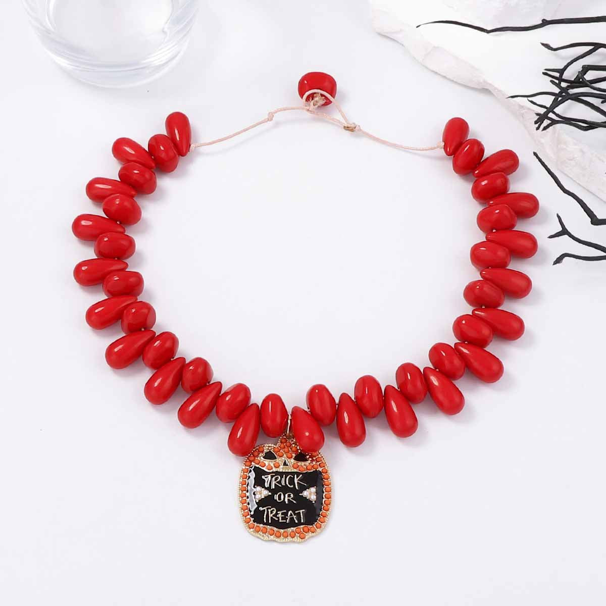 Wholesale  Beaded Alloy Oil-Dripping Owl Necklace