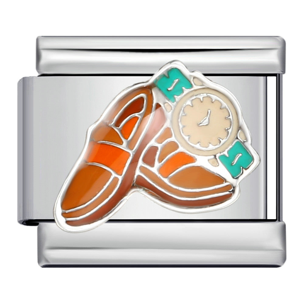 Wholesale Italian Charm Bracelet 9mm DIY Splicing Removable Ball Sports Element Stainless Steel Composable Bracelet