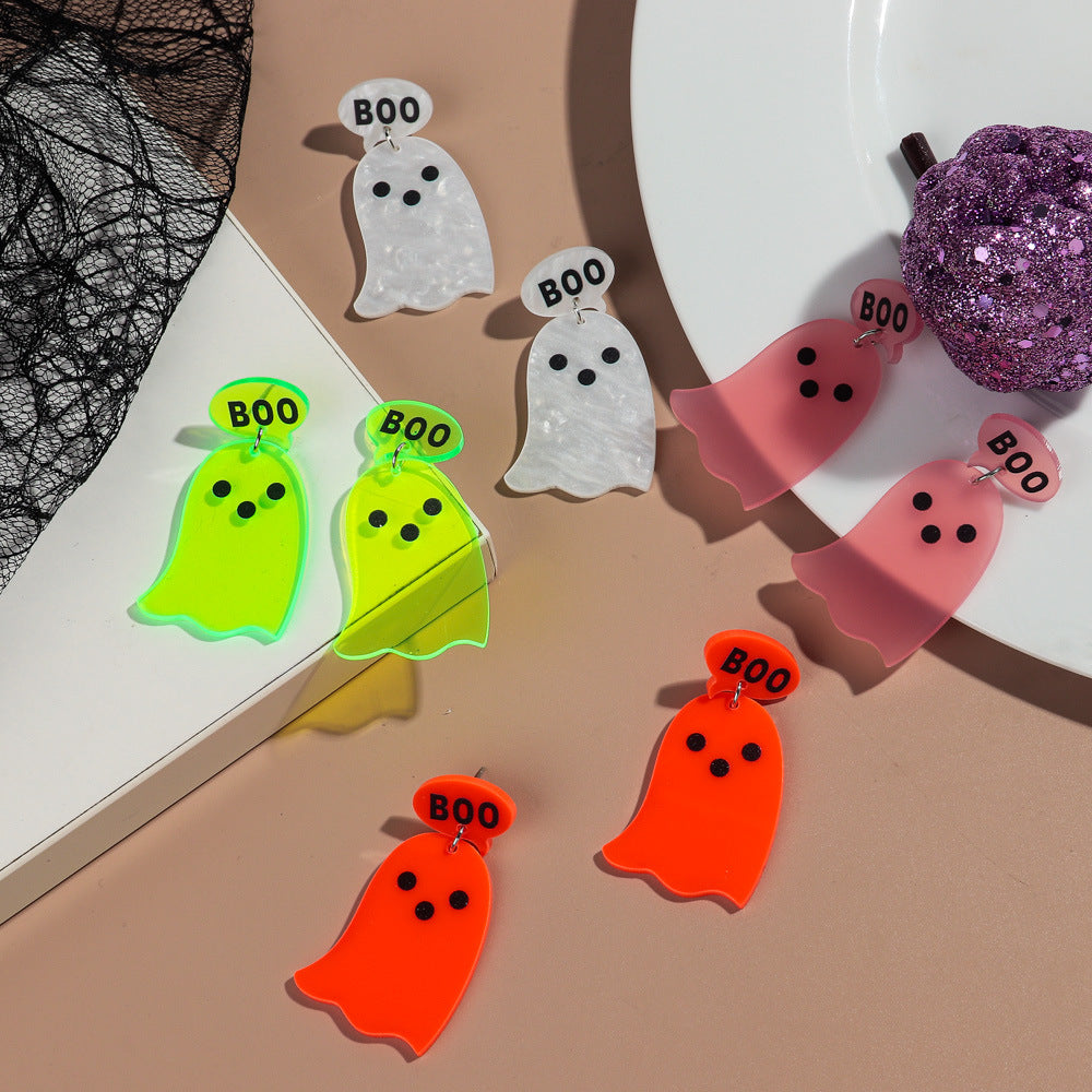 Wholesale Halloween Carnival Party Ghost Earrings Acrylic  Earrings