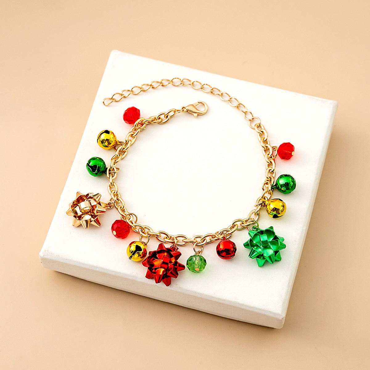 Wholesale Christmas Cartoon Oil Dripping Elk Bell Bracelet ACC-BT-MDD004