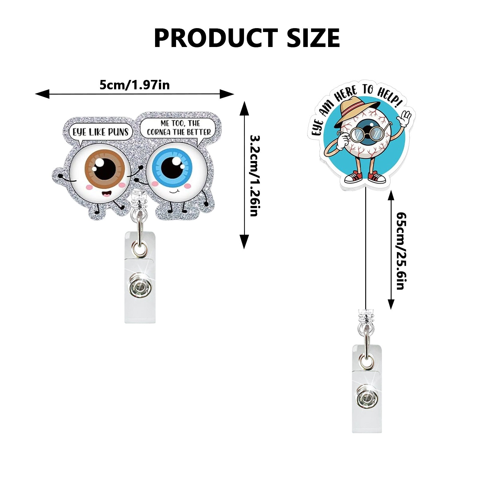 Wholesale Trendy Acrylic Retractable Rotating Badge Reel with Clip,  Boutique ID Badge Holder for Hospital Staff