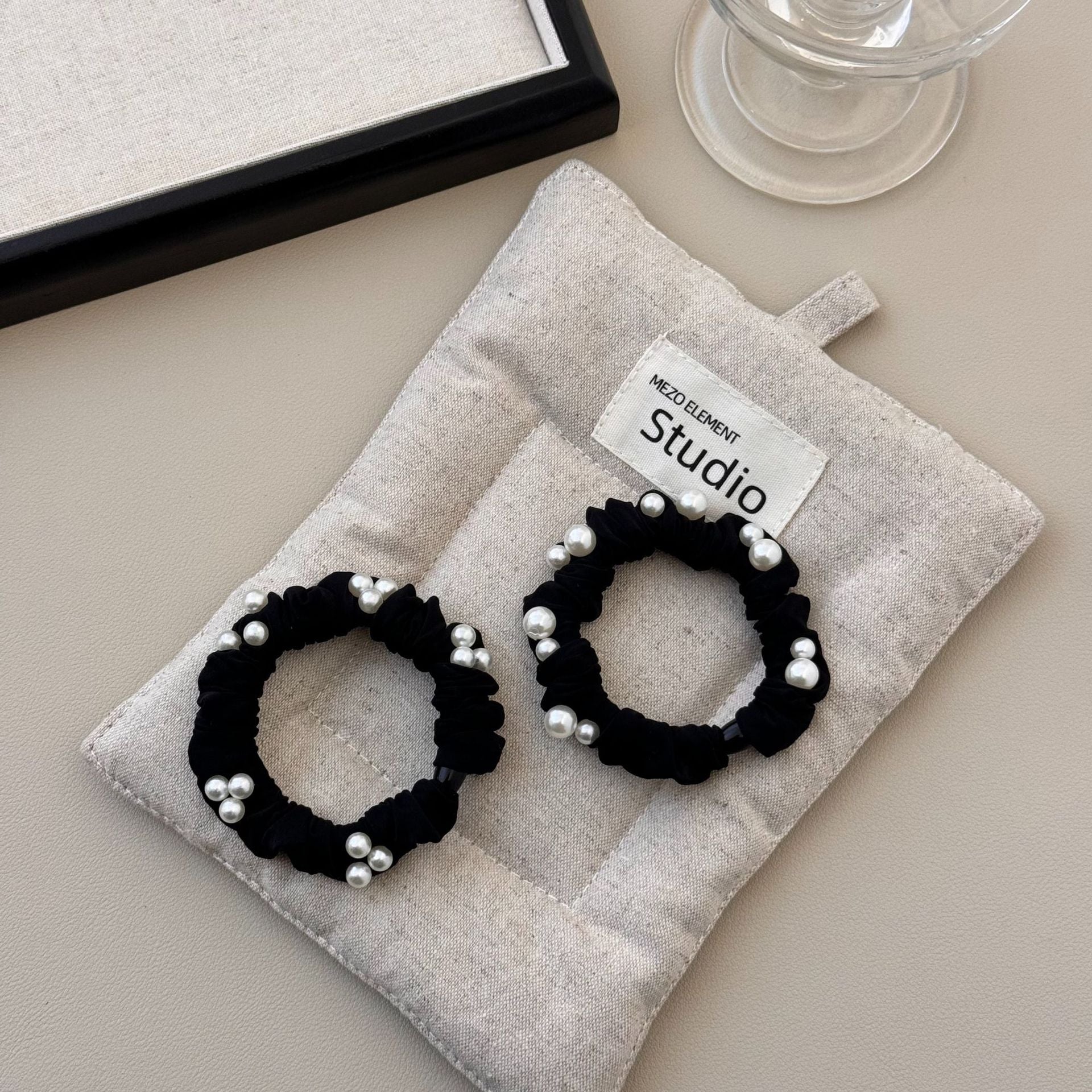 Wholesale pearl hair tie high elastic hair tie