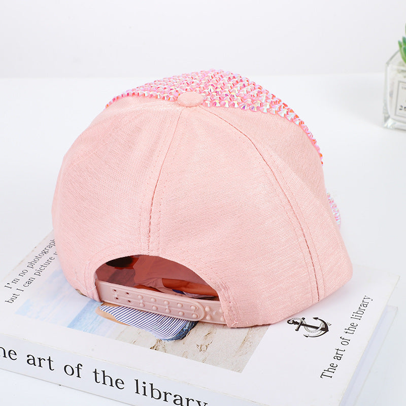 Wholesale Rhinestone Baseball Cap Glitter Diamond Hat ACC-HT-MeiJiao002