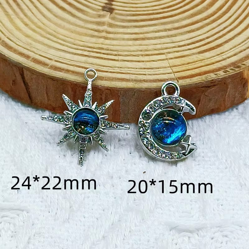 Wholesale Starry Sky Micro-Paved Zircon Pendant DIY Jewelry Earrings Necklace Bracelet Accessories Wholesale Jewelry Stylish