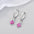 Wholesale  diamond four-leaf flower earrings  geometric flower earrings