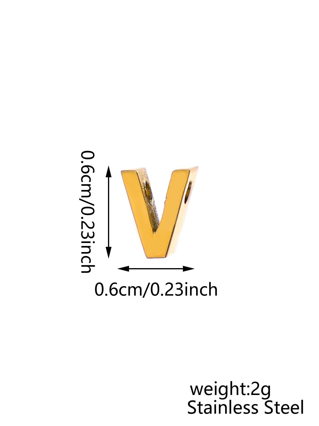 Wholesale 26 English letters stainless steel mirror polished pendant