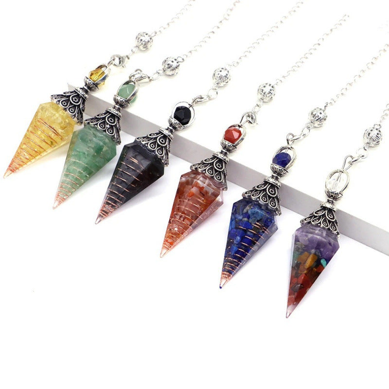 Wholesale Amethyst Crystal Hexagon Pendant Ancient Silver for DIY Jewelry Making Decorative Gift