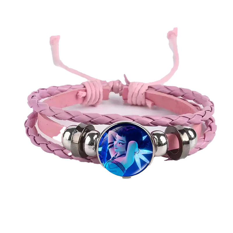 Wholesale  Black Braided Leather Bracelet kpop