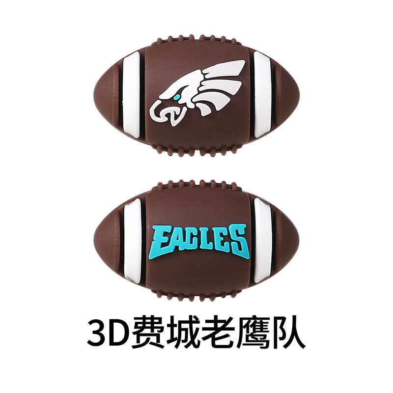 Wholesale 20pcs Rugby Team 3D Focal Beads DIY Bead Accessories ACC-BDS-RongFa042