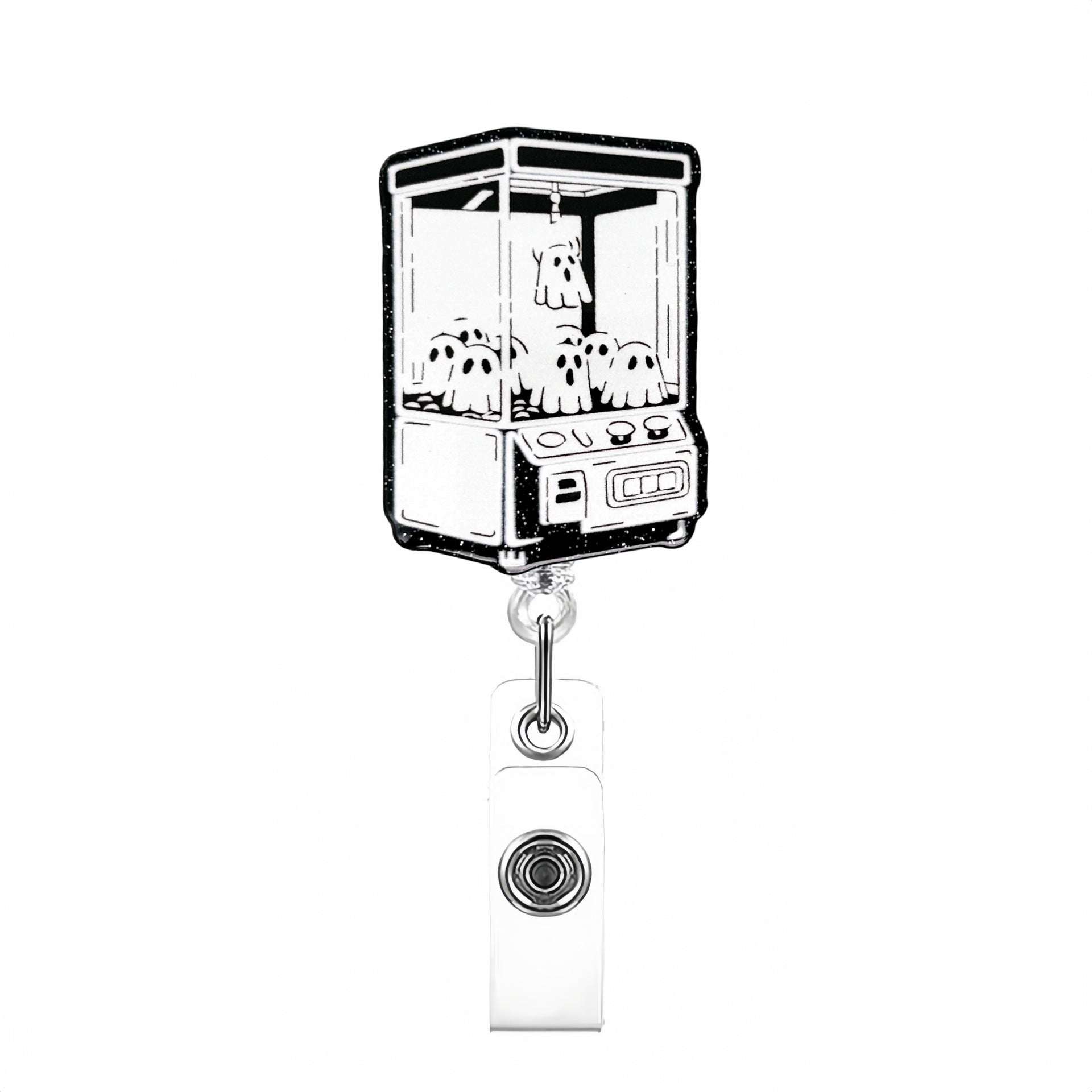 Wholesale Halloween Acrylic Retractable Clip Badge Keychain