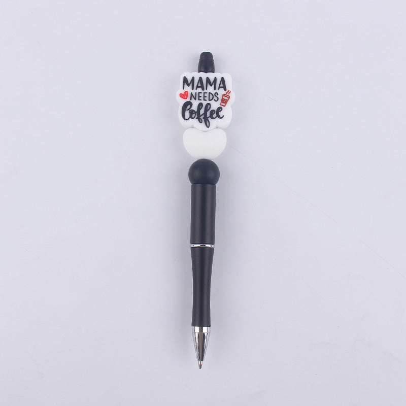 Wholesale Creative Cartoon Mom Series Silicone Beaded Ballpoint Pen