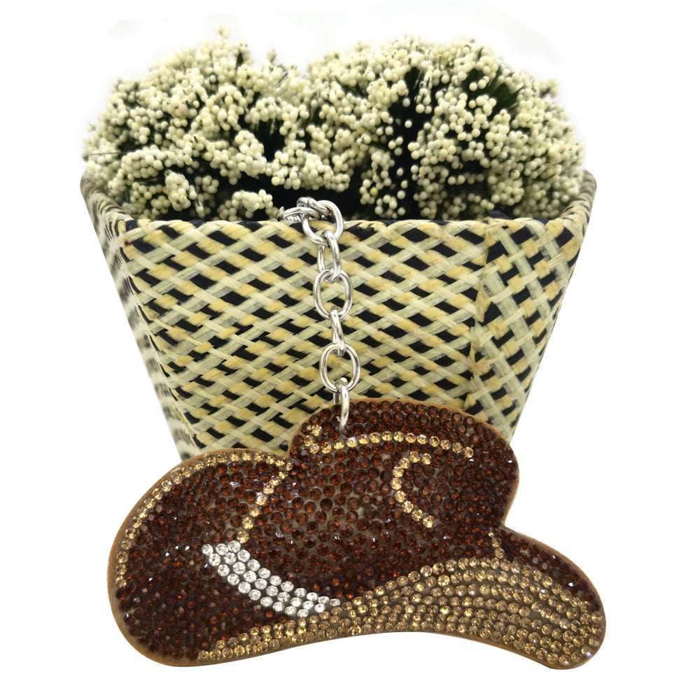 Wholesale 4pcs Zinc alloy rhinestone embellished denim hat