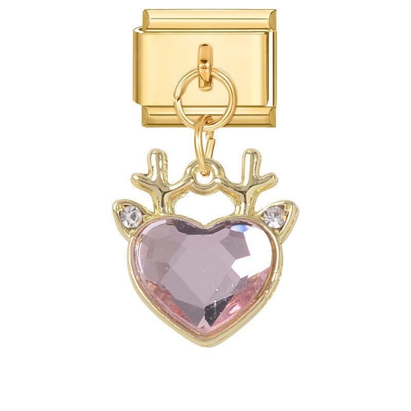 Wholesale Italian Charm Bracelet 9mm DIY Love Series  Creative Stainless Steel Composable Bracelet