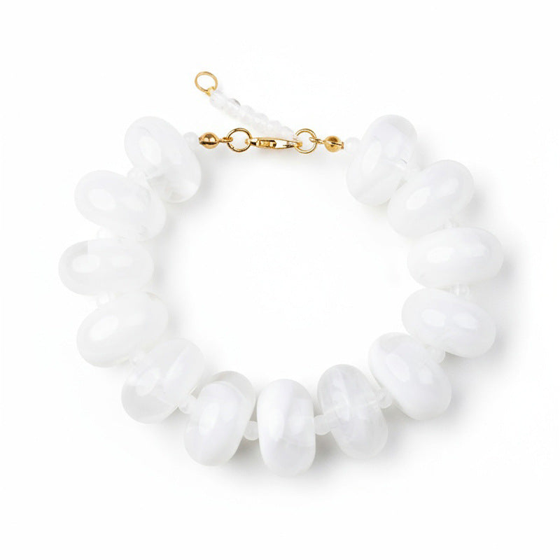 Wholesale Acrylic Colorful Gradient Beaded Bracelet Bohemian Handmade Jewelry Accessory